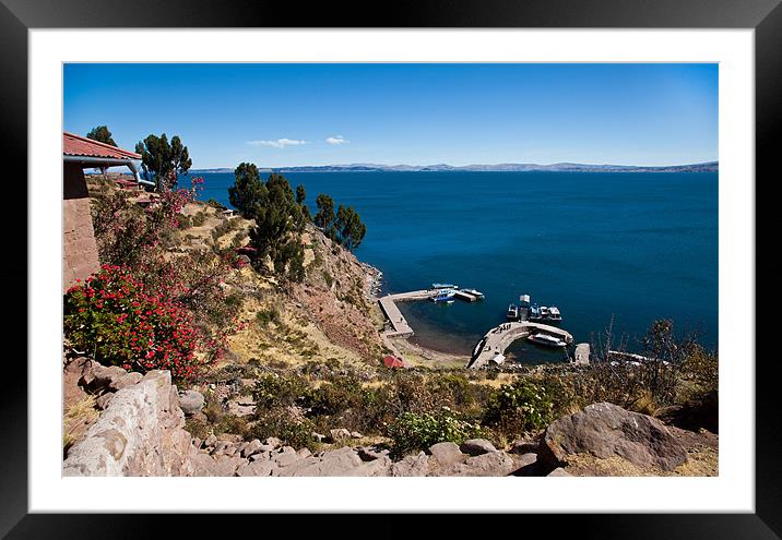 Taquile Island Framed Mounted Print by Gail Johnson