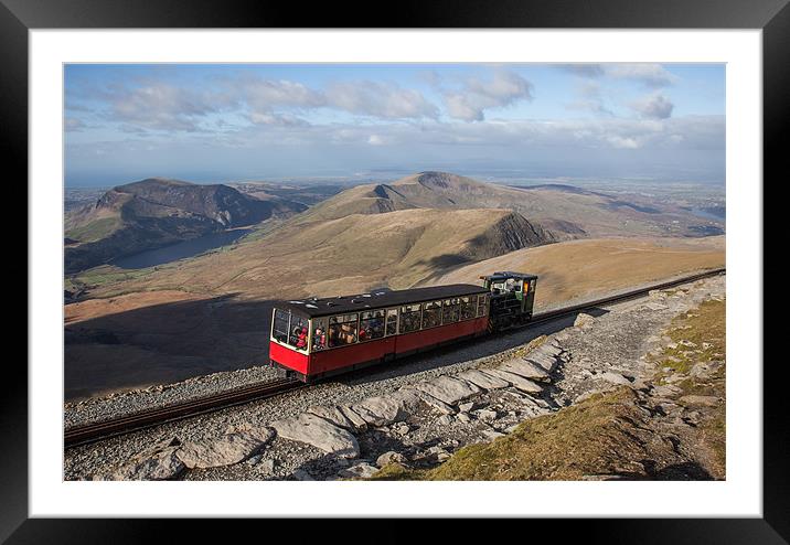 Snowdon Mountain Railway Framed Mounted Print by Gail Johnson