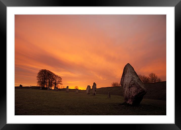 Avebury Stone Circle Framed Mounted Print by Gail Johnson