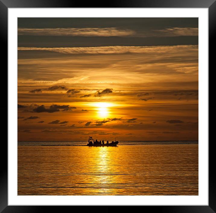 Trearddur Bay Sunset Framed Mounted Print by Gail Johnson