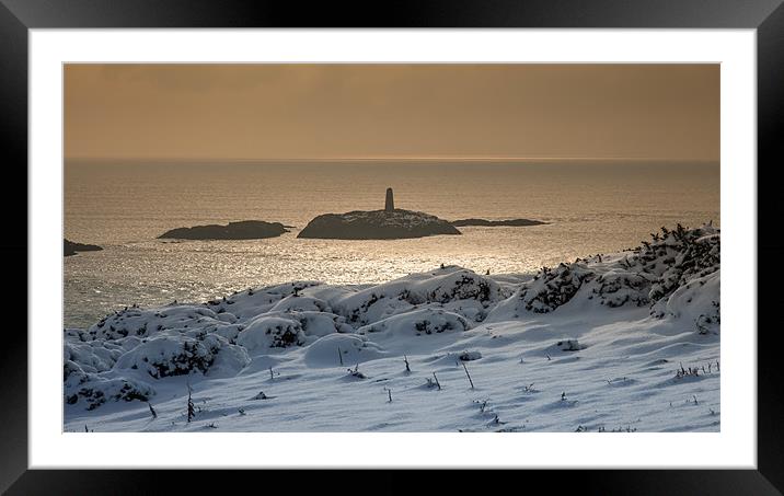 Rhoscolyn in winter Framed Mounted Print by Gail Johnson