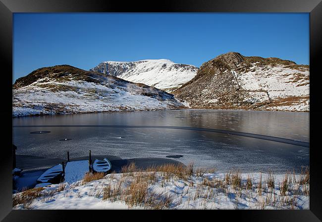 A Fishermans Lake Framed Print by Gail Johnson