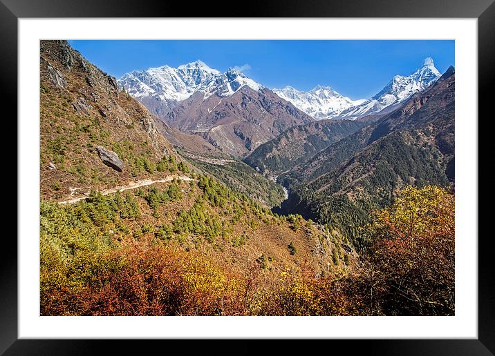 View to Everest Framed Mounted Print by Gail Johnson