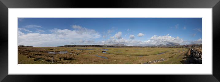 North Wales coast and marsh Framed Mounted Print by Gail Johnson