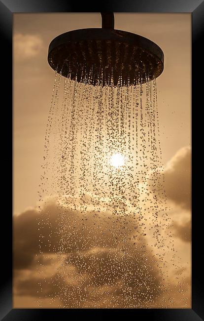Sunset shower Framed Print by Gail Johnson