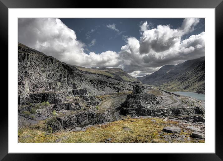 Old Slate workings Framed Mounted Print by Gail Johnson