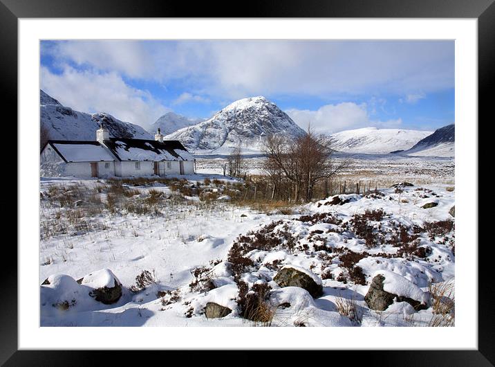 Black Rock cottage Framed Mounted Print by Gail Johnson