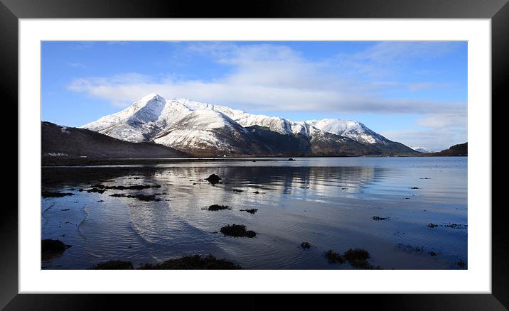 reflections in Loch Kinlochleven Framed Mounted Print by Gail Johnson