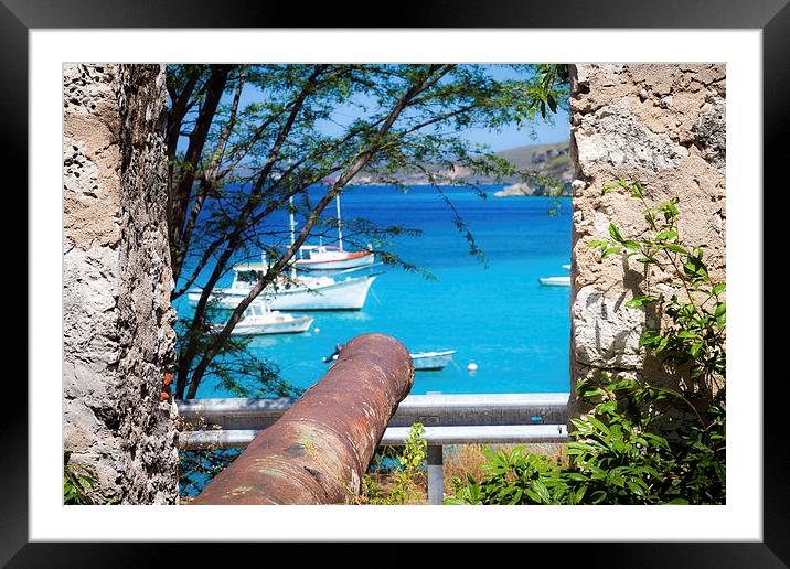 Views around Curacao Caribbean island Framed Mounted Print by Gail Johnson