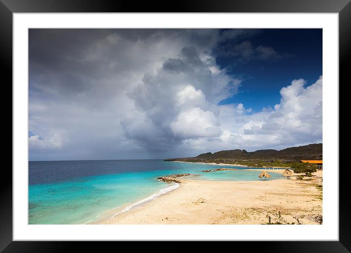 The deserted resort of Sunset waters Framed Mounted Print by Gail Johnson