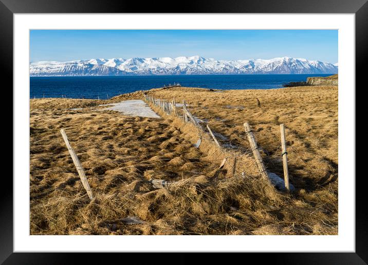 Húsavík and a  sea arch Icelandic Views Framed Mounted Print by Gail Johnson