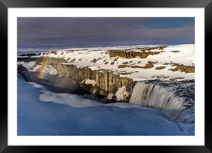 Icelandic Views - waterfalls Framed Mounted Print by Gail Johnson
