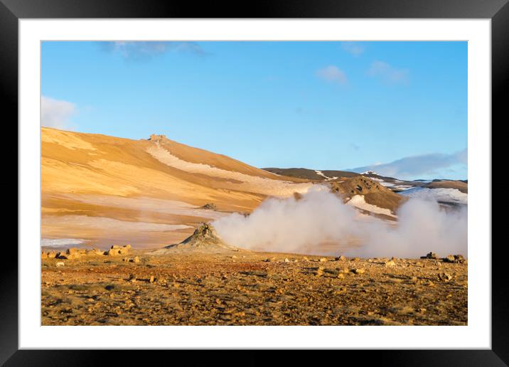 Icelandic Views  - Namafjell Framed Mounted Print by Gail Johnson