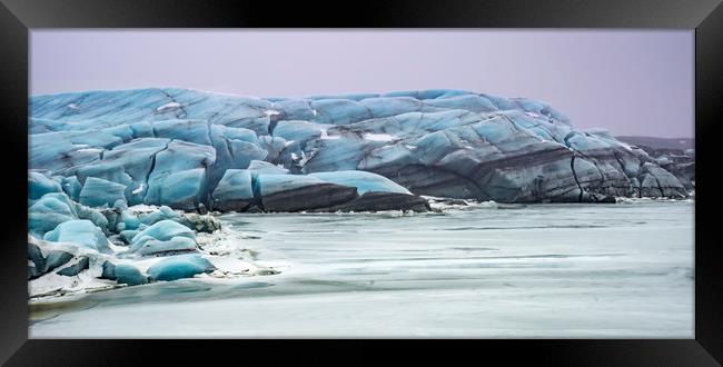 Icelandic Views - Svínafellsjökull glacier  Framed Print by Gail Johnson