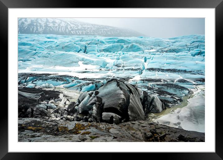 Icelandic Views - Svínafellsjökull glacier  Framed Mounted Print by Gail Johnson