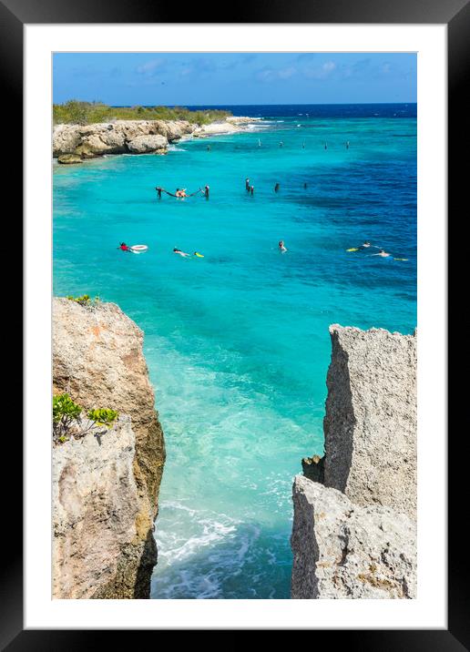   Directors Bay Curacao Views  Framed Mounted Print by Gail Johnson