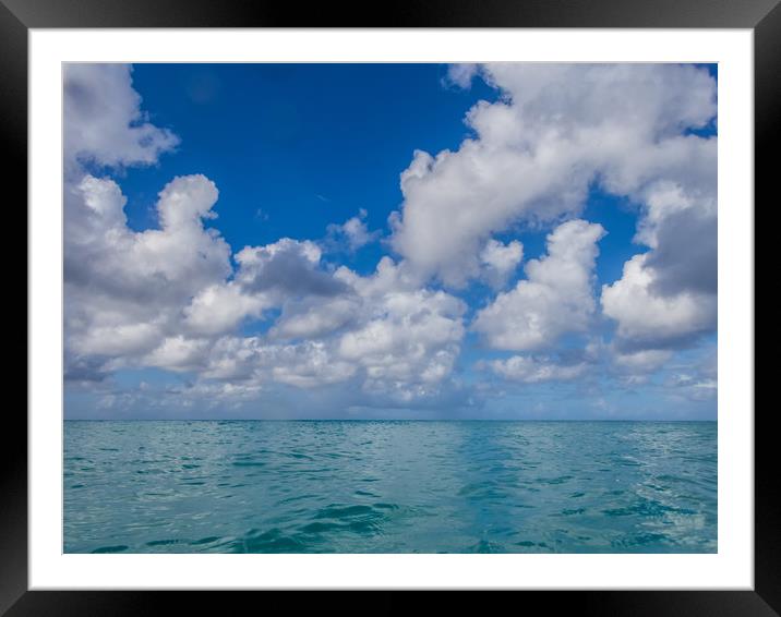     Scuba Diving at Jeremi Beach   Curacao views Framed Mounted Print by Gail Johnson