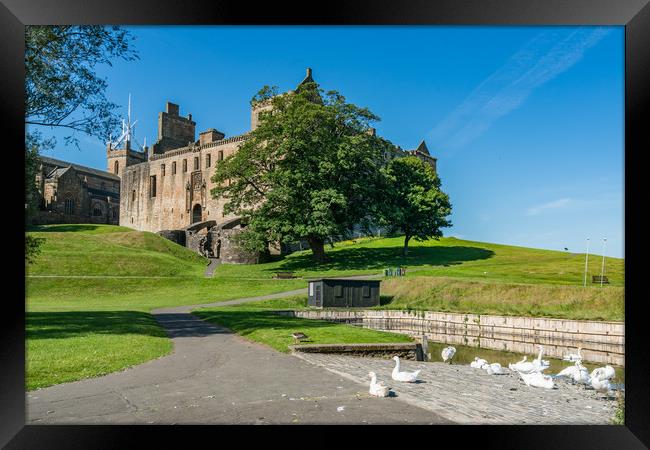 Linlithgow town and castle Framed Print by Gail Johnson