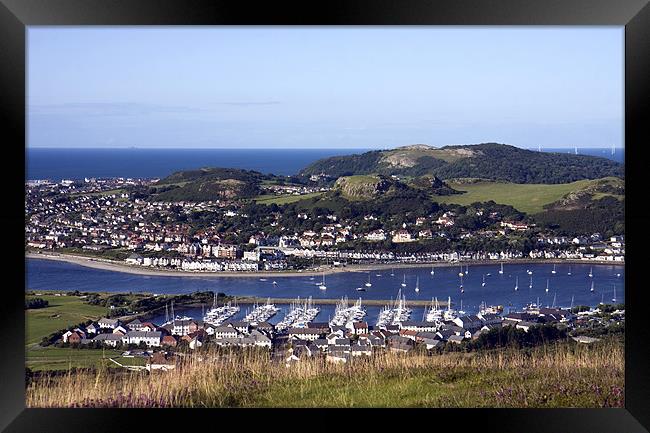 View from Conwy Mountain Framed Print by Gail Johnson