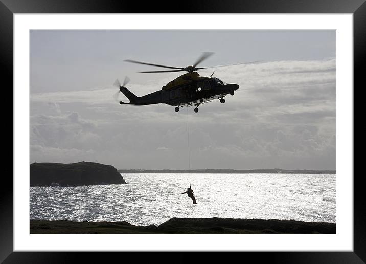 Search and Rescue Training Framed Mounted Print by Gail Johnson