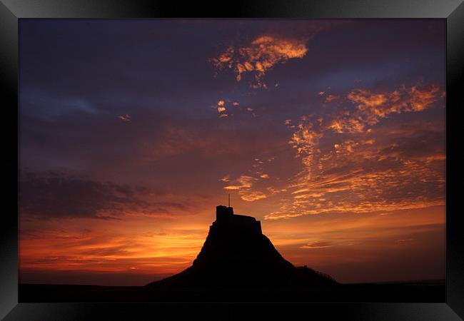 Lindisfarne Castle Sunrise Framed Print by Gail Johnson