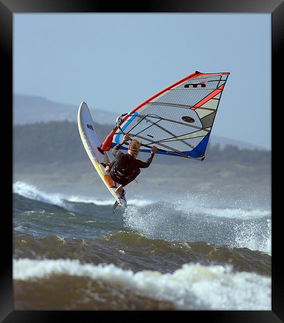 Windsurfing Framed Print by Gail Johnson