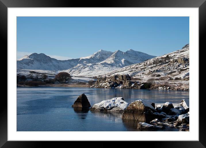 winter in Snowdonia Framed Mounted Print by Gail Johnson
