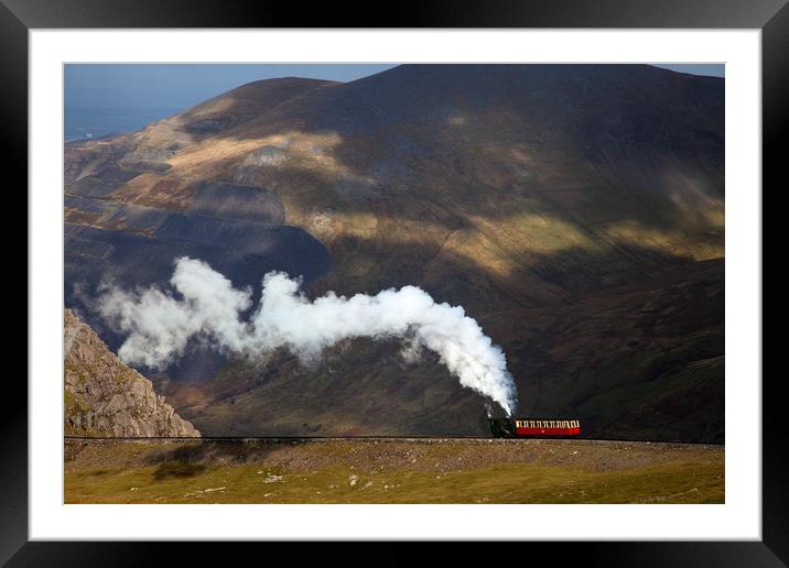 Steam Train Framed Mounted Print by Gail Johnson