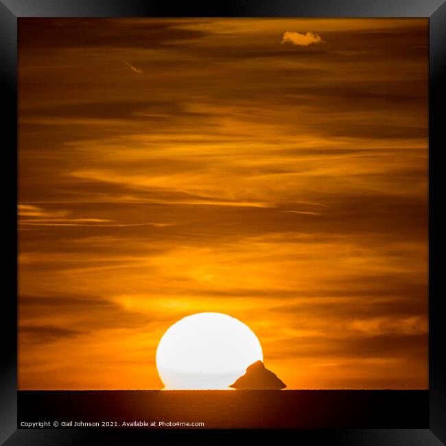 Sky sun Framed Print by Gail Johnson