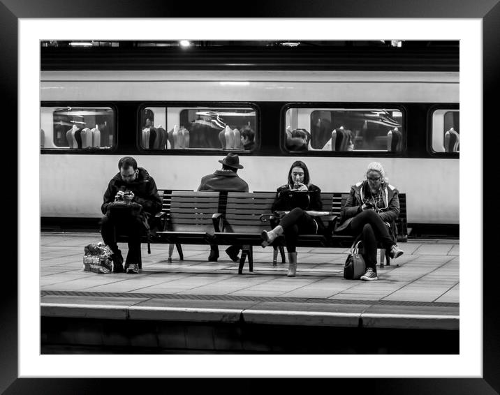 Waiting at the Station Framed Mounted Print by Glen Allen
