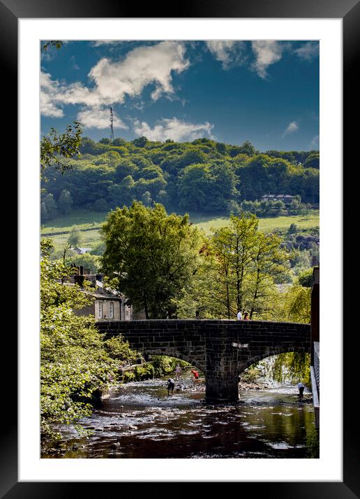 A Summer Afternoon in Hebdon Bridge West Yorkshire Framed Mounted Print by Glen Allen