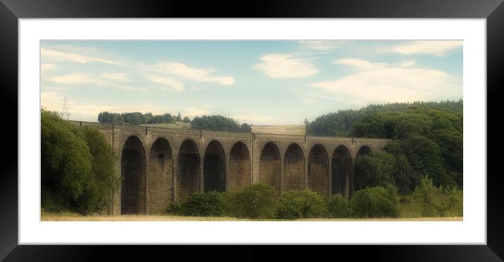 Hewenden Viaduct Pastel Pano Framed Mounted Print by Glen Allen