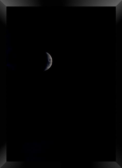 Emerging Moon - Night time Framed Print by Glen Allen