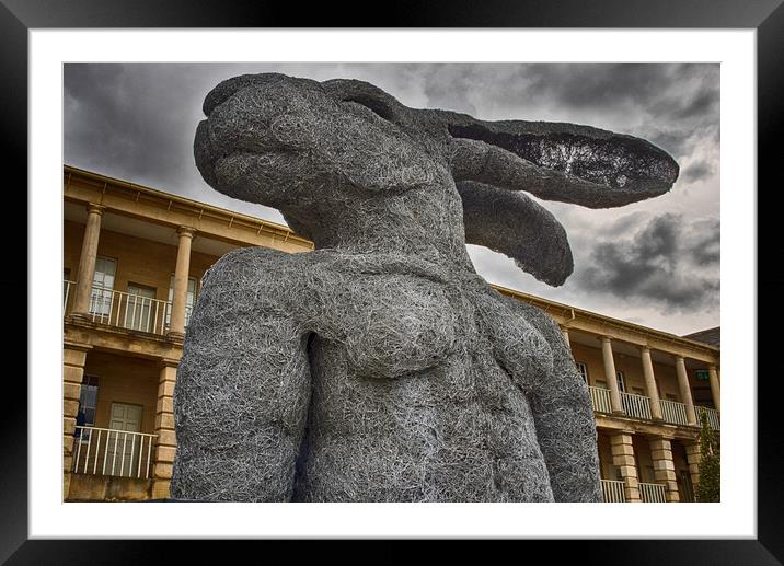 Lady Hare Torso - At the Piece Hall, Halifax Framed Mounted Print by Glen Allen