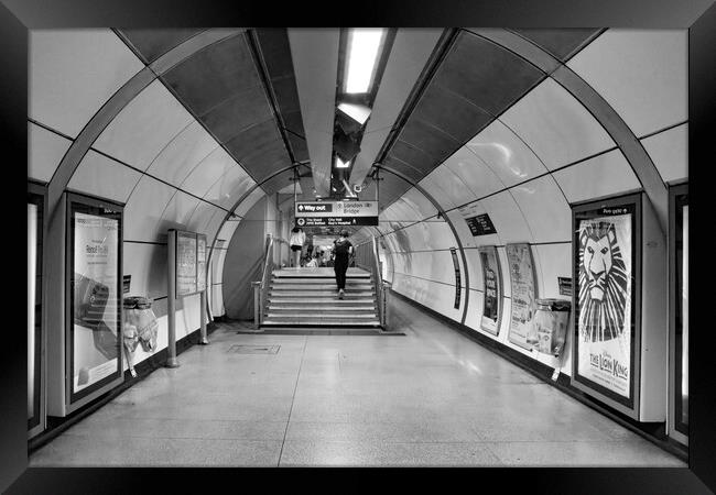 London Bridge Underground Station Framed Print by Glen Allen