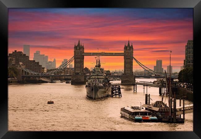 Tower Bridge Framed Print by Glen Allen