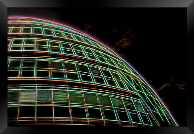 City Hall London - Abstract Framed Print by Glen Allen