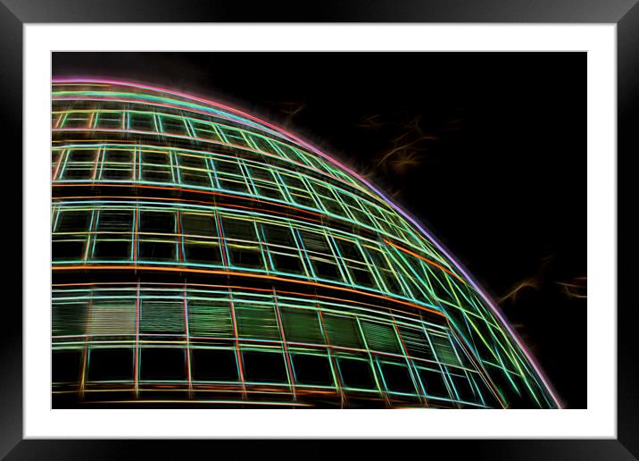 City Hall London - Abstract Framed Mounted Print by Glen Allen