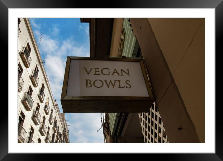 Vegan Bowls Framed Mounted Print by Glen Allen