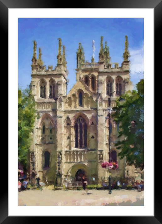 Selby Abbey Digital Art Framed Mounted Print by Glen Allen