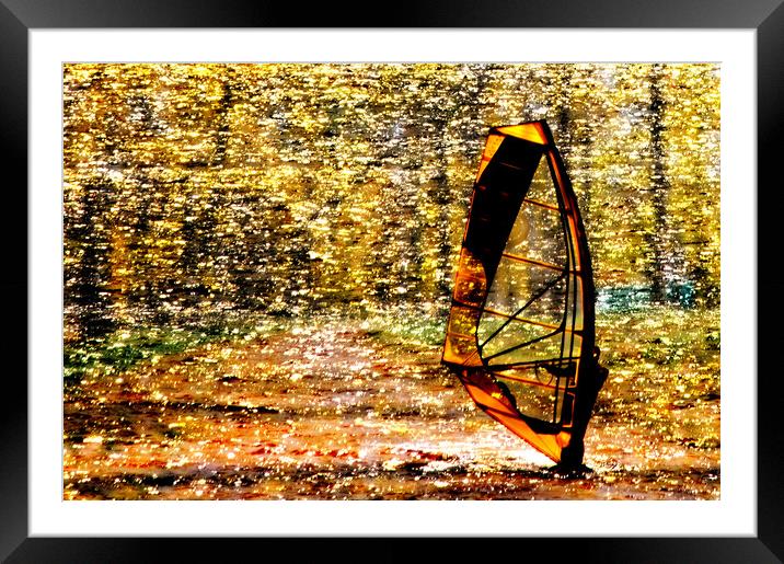 Abstract Surfer Framed Mounted Print by Glen Allen