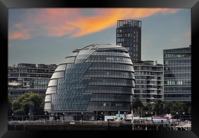 City Hall South Bank London Framed Print by Glen Allen