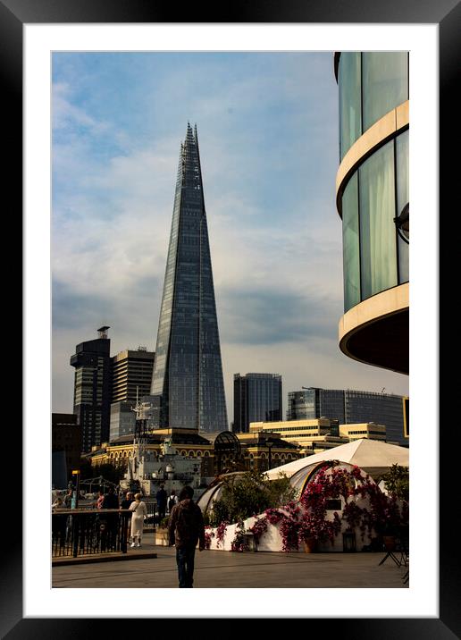 The Shard from North Bank Framed Mounted Print by Glen Allen