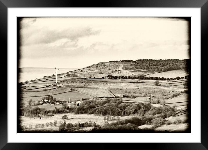 Scenes of Yorkshire Long Lee - Mono Framed Mounted Print by Glen Allen