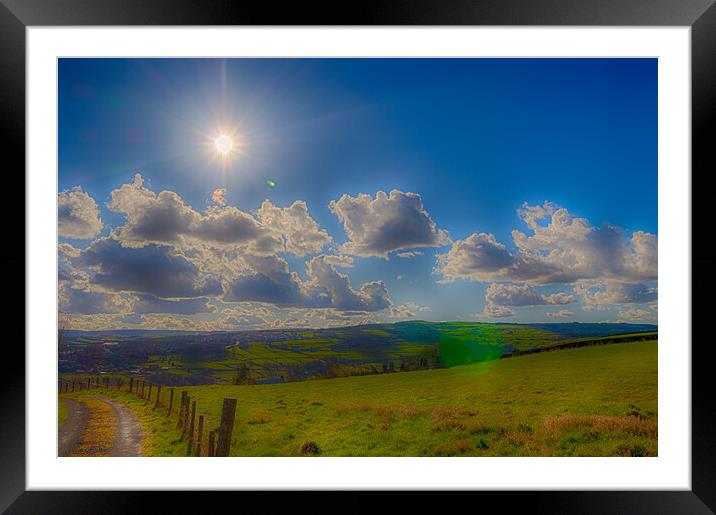 Scenes of Yorkshire - Sunny Hillside Framed Mounted Print by Glen Allen
