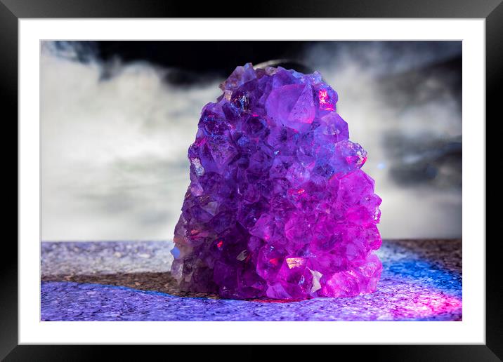 Purple Crystals Framed Mounted Print by Glen Allen