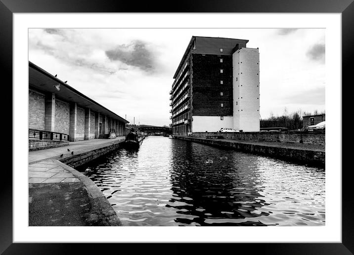 Approaching Brighouse Canal Basin Framed Mounted Print by Glen Allen