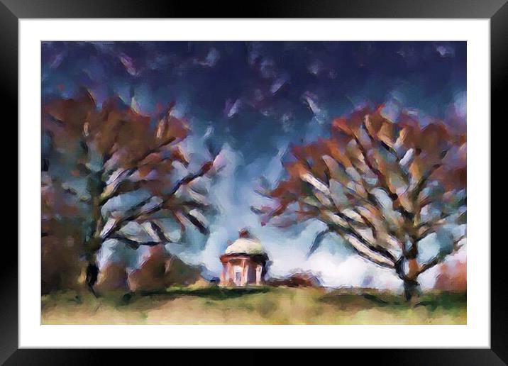 Heaton Park Temple Modern Oil Framed Mounted Print by Glen Allen