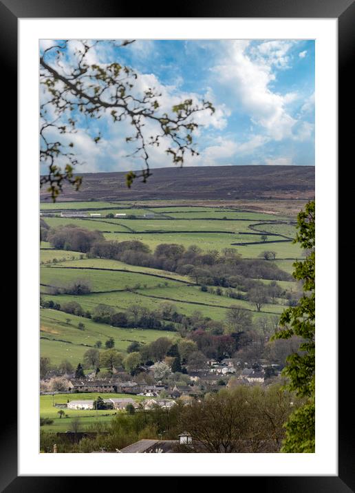 View from Skipton Castle Framed Mounted Print by Glen Allen