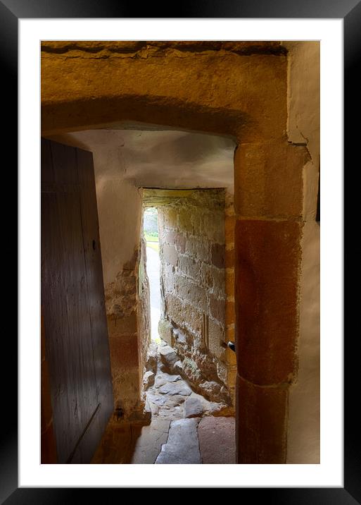 Skipton Castle - Medieval Passageway Framed Mounted Print by Glen Allen